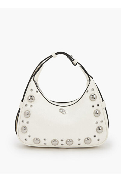 Celeste Studded Shoulder Bag with Zip Closure - H 21 cms