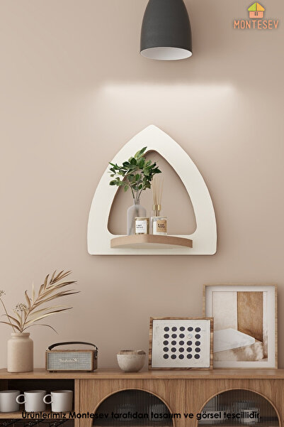MONTESEV Ahşap Dekoratif Duvar Rafı ( MTSV-986 )