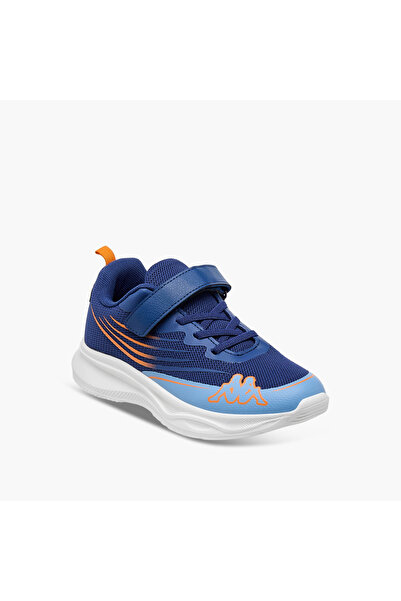 Kappa Boys Logo Print Hook and Loop Sports Shoes