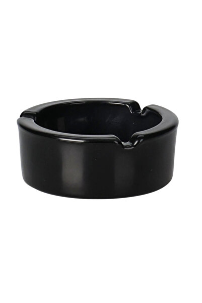 Excellent Houseware ashtray, glass, 8.5x3.5 cm, black