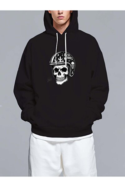 MIXSNOW سويت شيرت بغطاء رأس مطبوع قصة فضفاضة - نمط كاجوال عصري - هودي مريح بر...