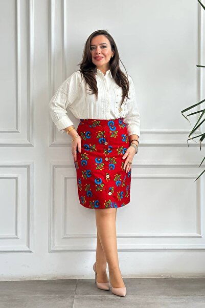 Yağmur Butik Kendinden Desenli Cebi Taş Ve Boncuk İşlemeli Gömlek