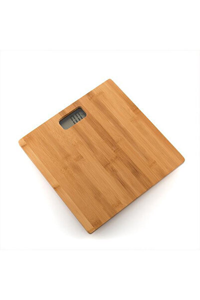 Bathroom Solutions Cântar de baie, bambus, 30x30 cm, maro/negru