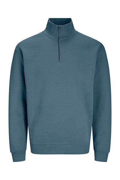 Jack & Jones Sweatshirt mit halbem Reißverschluss Einfarbig Sweatshirt mit halbem Reißverschluss