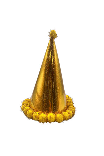 DODOMAR 40 см Обхват голови – 25 см Голограмна золота шапка з помпоном «Happy...