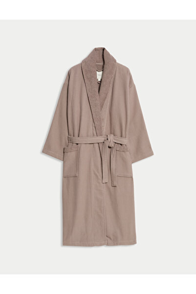 Marks & Spencer Saf Pamuk Waffle Sabahlık