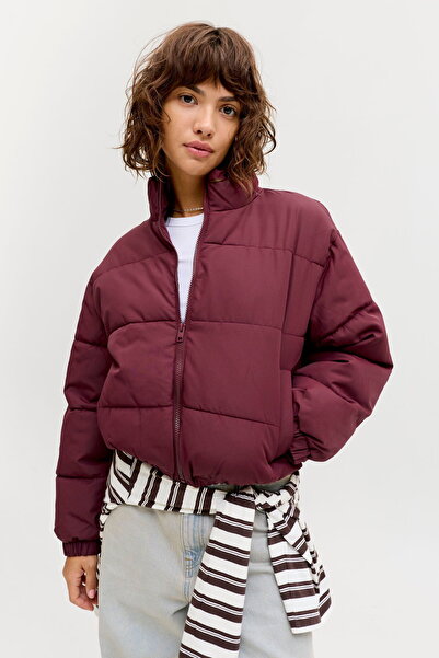 Jack & Jones Women's Mock Neck Puffer Coat - Tracy