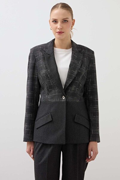 indigo giyim Kirlangiç Yakka Garni̇li̇ Ceket 9035