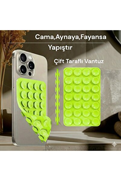 Case collection Slikon Çift Taraflı Vantuz Telefon Tutucu Vakum,Cama Yapışan ...