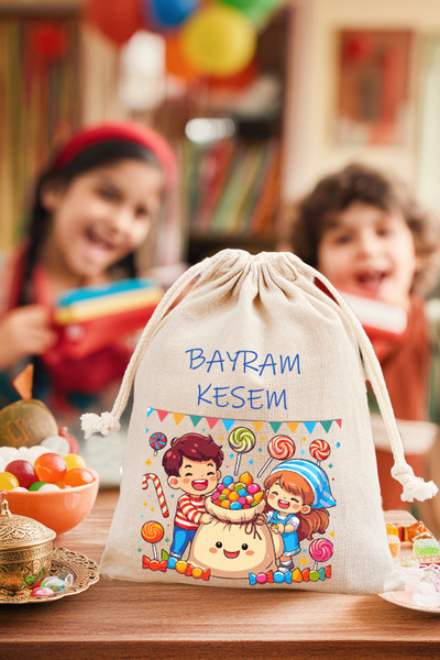 ÇANTAPAK حقيبة مكافآت خاصة بالعيد / حقيبة مكافآت العيد 15×20 (قطعة واحدة) مود...