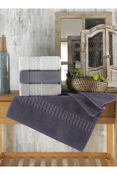 Şaheser Home Collection Aria 6’lı Havlu Seti, %100 Pamuk, Yüksek Emicilik, Ka...