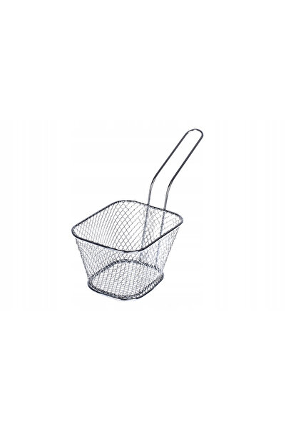 Excellent Houseware french fries serving basket, chrome steel, 10x8x7 cm, silver