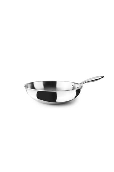 iBiLi Triply wok pan, stainless steel/aluminum, 30 cm, silver