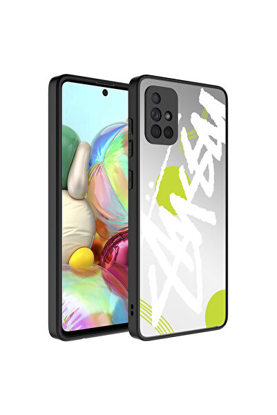 Sionel غطاء حماية للكاميرا بنمط مرآة لهاتف Galaxy A71، غطاء SNEL اللامع بتصمي...