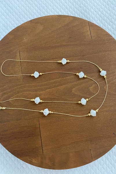 Coll.Up Eyeglass Chain Oyster Shell Pearl Gift Accessory Glasses Strap