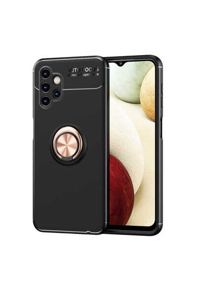 Sionel Galaxy A13 4g Case Ata Ravel Silicone Cover - Black-Rose Gold