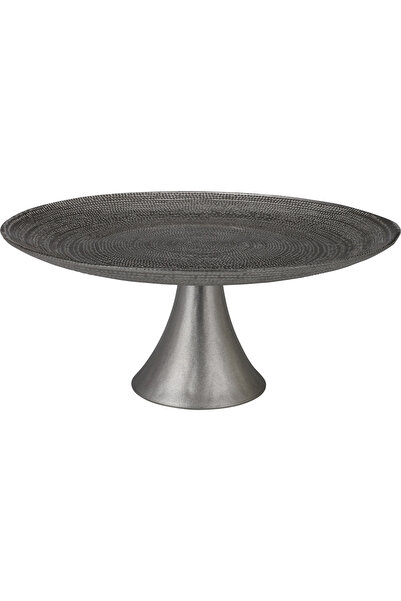 Excellent Houseware suport pentru tort, sticlă/metal, 28x13 cm, argintiu