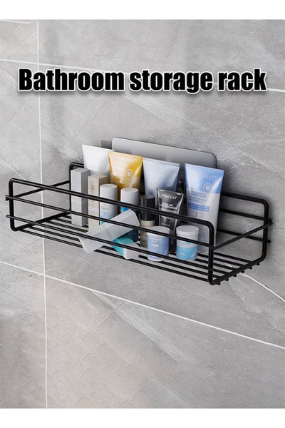 Generic Bathroom Storage Rack Shower Shelf Organizer No-Drill Wall Mount Rack for Bathroom Kitchen Dorm