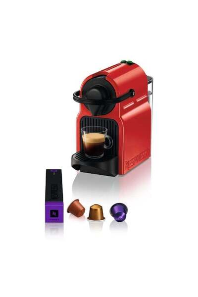 Nespresso Inissia C40 Espresso Capsule Coffee Machine, 0.7 L, 19 Bar, 1260 W - Red