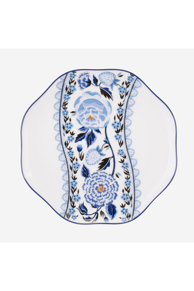 CATH KIDSTON Strawberry Garden Blue Porcelain Breakfast Plate 21 cm