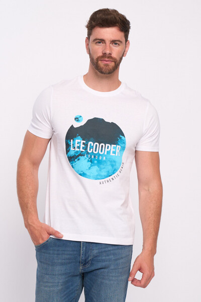 Lee Cooper Men's short-sleeved T-shirt with text logo print