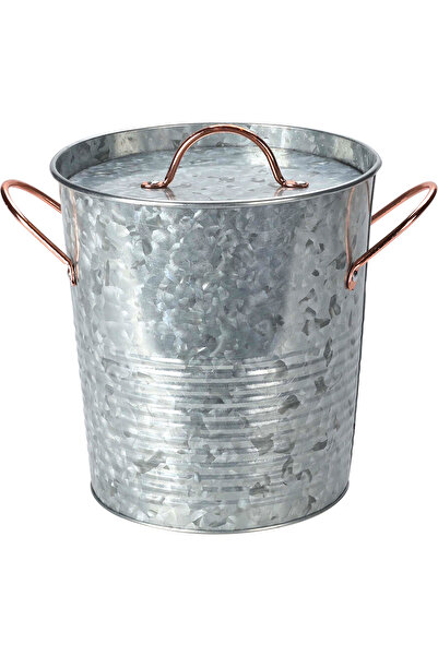 Excellent Houseware ice cream maker with lid, zinc, 20x21 cm, 3.3 l, silver