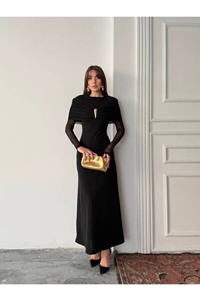 MAXMOOR AMELİA Maxi Elbise 3089 - Siyah