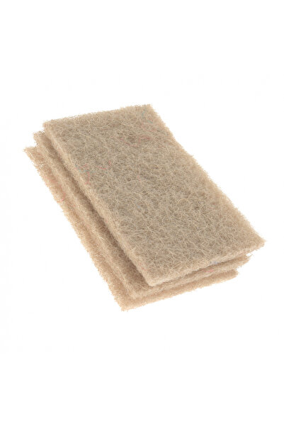 Excellent Houseware Set de 3 bureți abrazivi, poliester/agave, 15x10 cm, maro