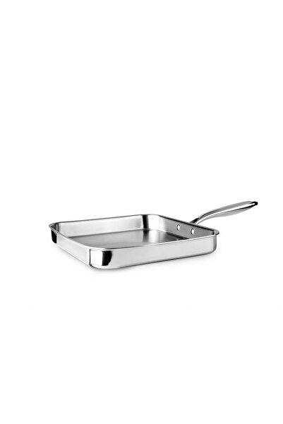 iBiLi Triply grill pan, stainless steel/aluminum, 28x28x4 cm, silver