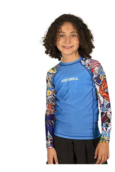 Sanabul SB Kids Rash Guard Roar Rage Blue Large