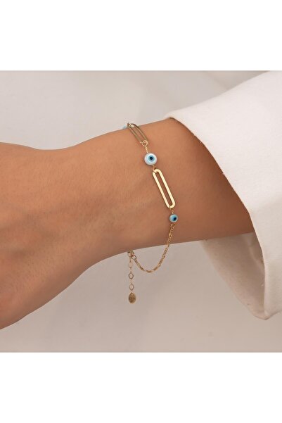 hakan mücevherat Nazar Boncuklu 14 Ayar Altın Bileklik