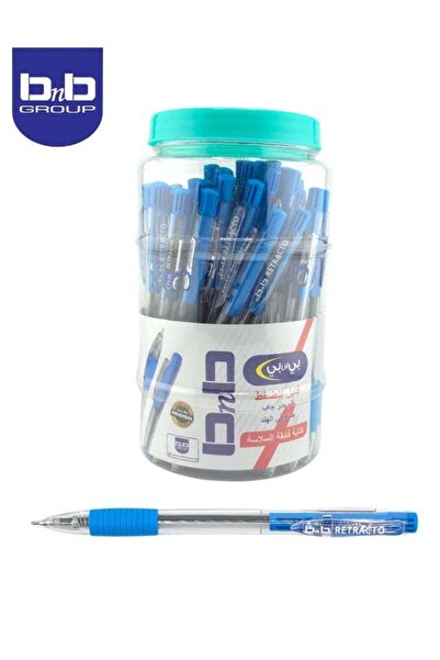 BNB أقلام ريتراكتور 0.7 مم، عبوة زرقاء، 50 قلمًا، كتابة سريعة وسلسة، للمستلزم...