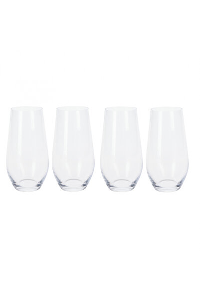 Excellent Houseware Set of 4 water glasses, crystal glass, 6x15.5 cm, 580 ml,...