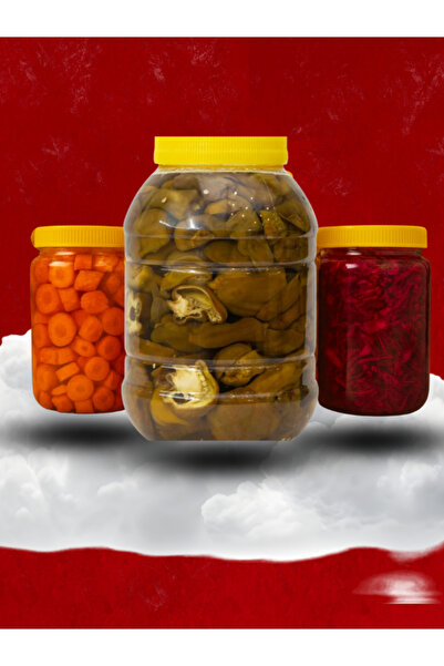 Baharat Şefi 3'lü Turşu Paketi 5KG Antep Biber Turşusu + 1KG Mor Lahana ve Ha...