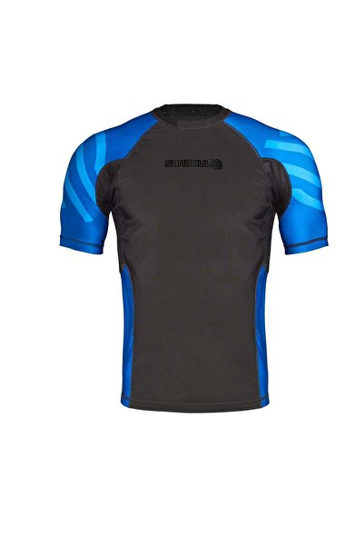 Sanabul Essential Short Sleeve Compression Shirt for Men (Medium, Blue)