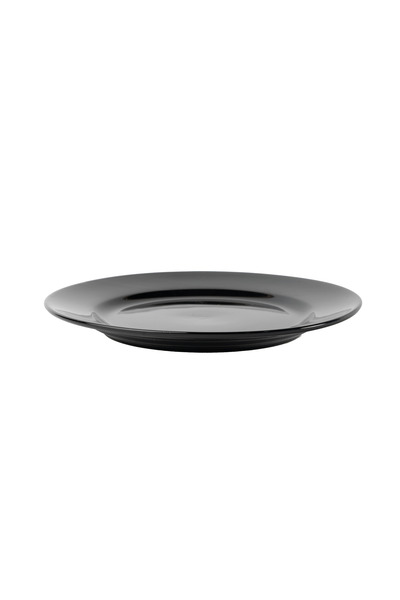 SQUALO Round porcelain serving dish – black