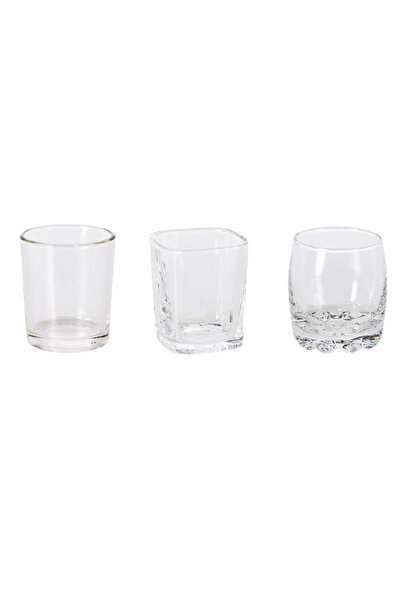 Excellent Houseware Set of 3 shot glasses, glass, 5x6 cm, 80 ml, transparent