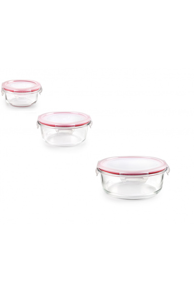 iBiLi Σετ 3 κατσαρόλες Ibili-Borosilicata, από βοριοπυριτικό γυαλί, 220/650/1...