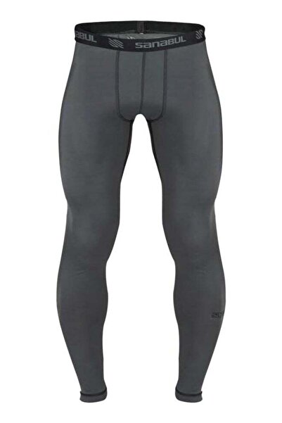 Sanabul Essential Men's Compression Pants - Medium, Steel Gray