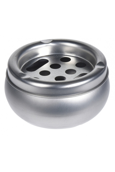 Excellent Houseware scrumieră, aluminiu, 10x5,5 cm, argintie