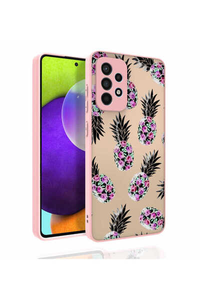 Sionel غطاء حماية للكاميرا منقوش لهاتف Galaxy A52، غطاء SNEL نورا اللامع - رقم 1