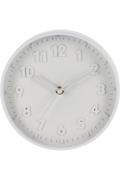 Excellent Houseware decorative clock, polypropylene, 20 cm, white