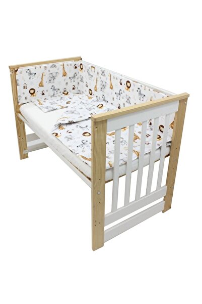 PRICHINDEL Set de lenjerie de pat cu 4 piese, Prichindel, bumbac, girafă, 120...