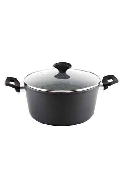 Zilan ZLN-3321 Pot, 24 cm, 4 L – Aluminum with granite non-stick interior, glass lid, induction co