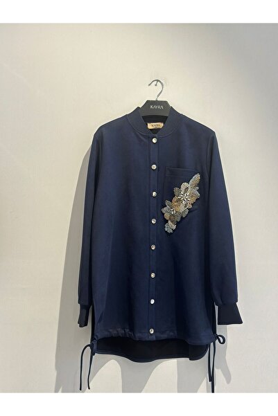 Kayra Embroidered Suede Tunic