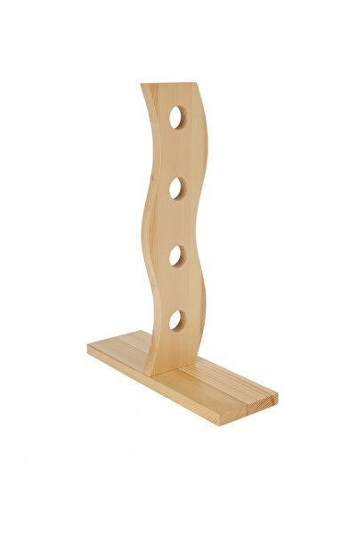 Excellent Houseware Suport vin pentru 4 sticle, bambus, 30x10x40 cm, maro