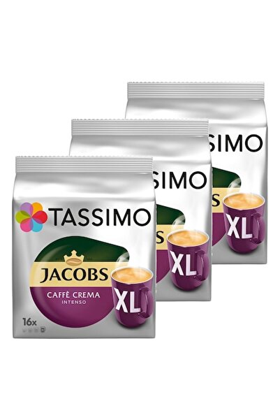 Jacobs Set x 3 packs of Tassimo coffee capsules, Café Crema Intenso XL, 48 capsules