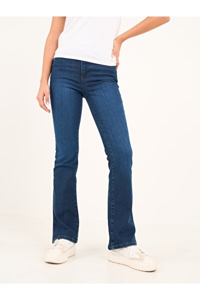 KVL by KENVELO Women's bootcut jeans with faded look