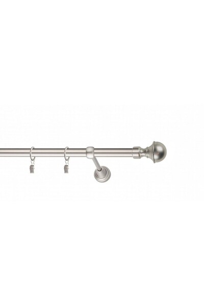 KLEIDECO metal gallery 19 mm ITALIA simple, chrome-matt, 120 cm, PISA ends