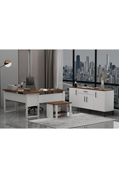 Betroya Landi Ofis Takımı 3' Lü Set Beyaz Kemençe